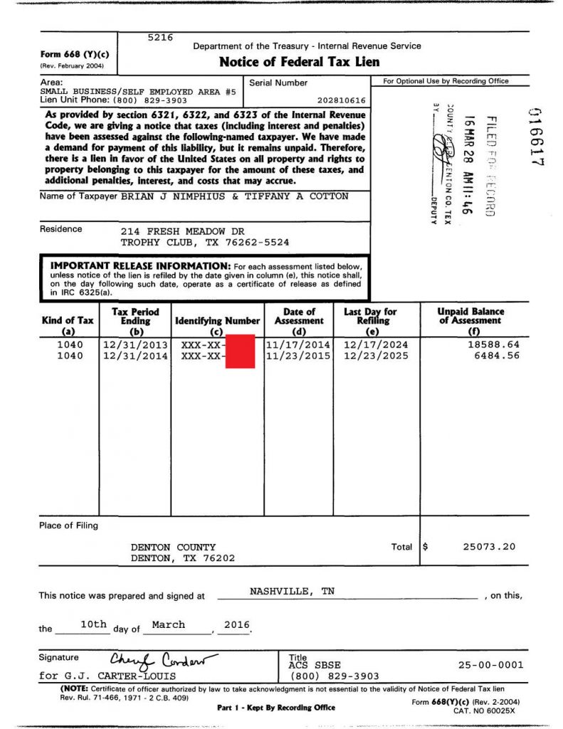 Nimphius 2013 2014 - Tax Lien Page 002