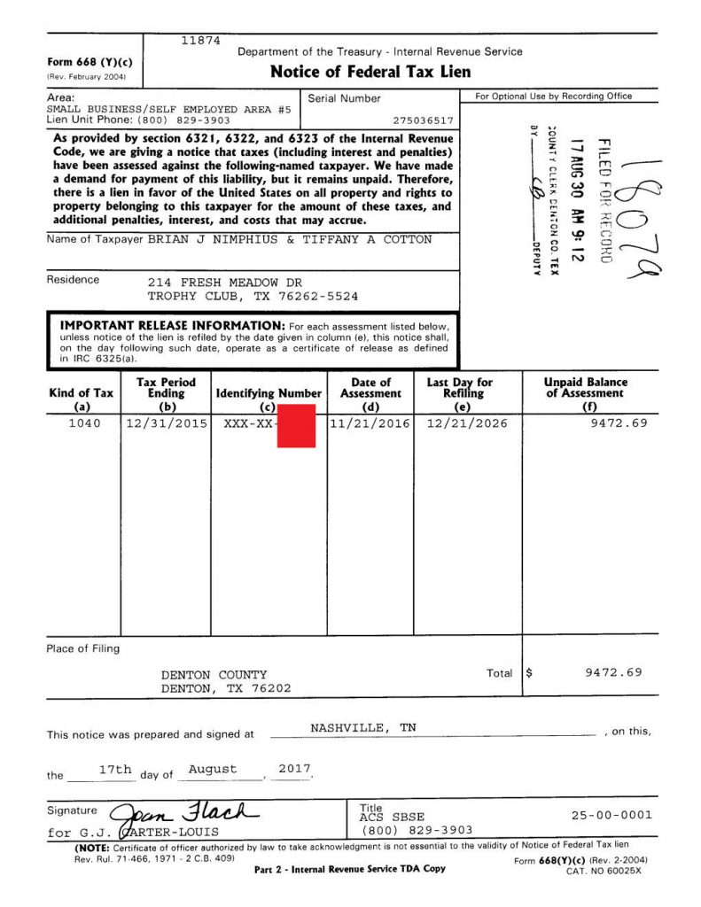 Nimphius 2015 - Tax Lien