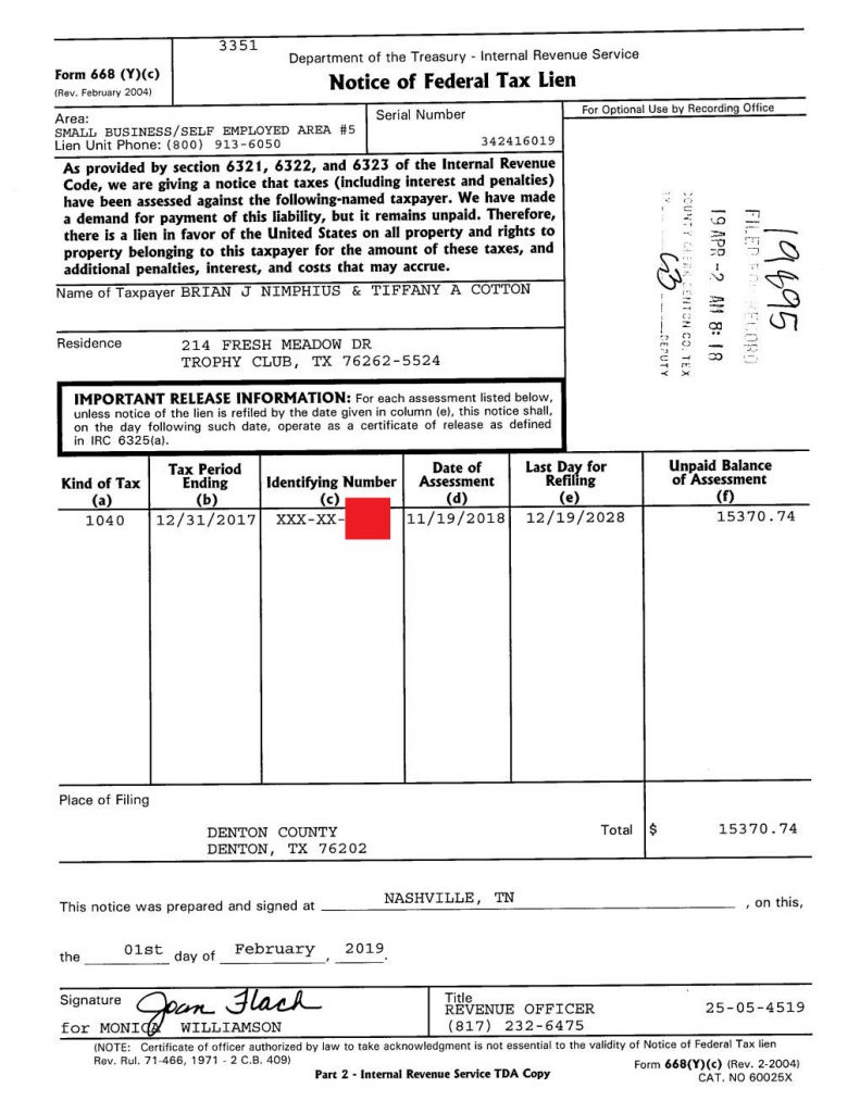 Nimphius 2017 - Tax Lien